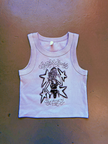 Spinster Records Starstruck Stereo Cropped Tank