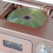 Studebaker SB2135BTRG Bluetooth Portable CD Player Radio Cassette Player (Rose Gold)