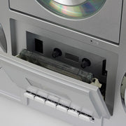 Studebaker SB2140S Sound Station Bluetooth Boombox CD/AM-FM Radio/Cassette Recorder (Silver)