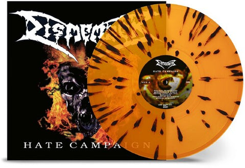 Dismember - Hate Campaign: Transparent Orange W/ Black Splatter
