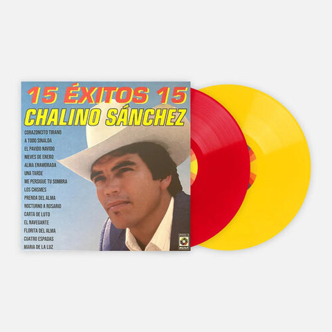 Chalino Sanchez - 15 Exitos 15 (Red & Yellow Vinyl) [IMPORT]