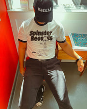 Spinster Records Black Ringer Shirt