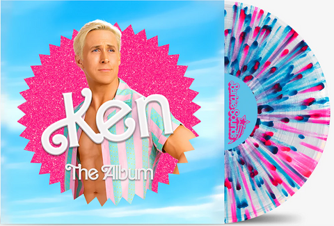 Barbie The Album (Original Soundtrack) (KEN EXCLUSIVE COVER, CLEAR W/ PINK & BLUE SPLATTER LP VINYL, BONUS TRACKS)