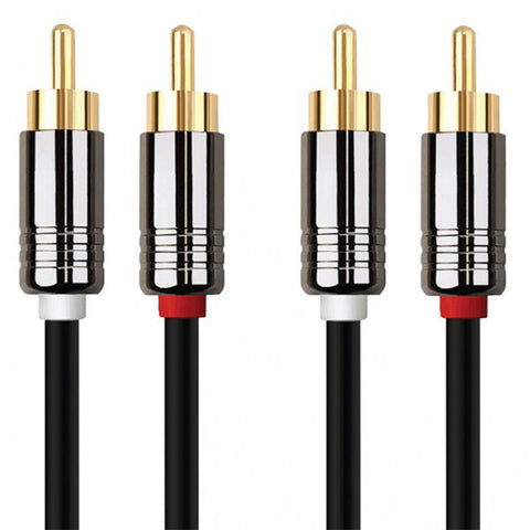 Calrad -  High Grade RCA Plug to RCA Plug, Gold Plated Plugs. 6 Ft. Long