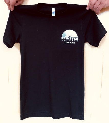 Spinster Records Dallas Skyline Black T-Shirt