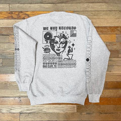Spinster Records Poster Crew Neck Sweater
