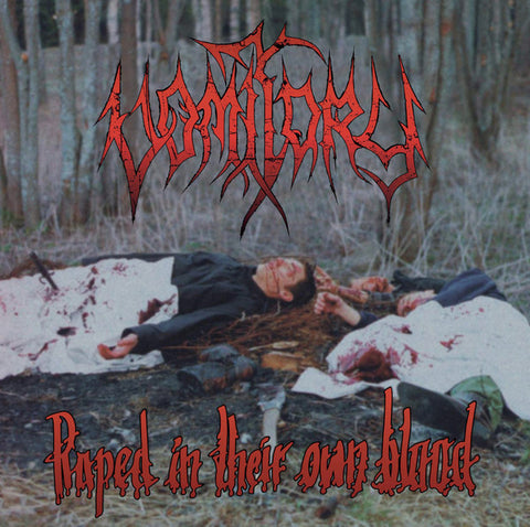 Vomitory - Raped In Their Own Blood (Clear Red & Black Splatter)
