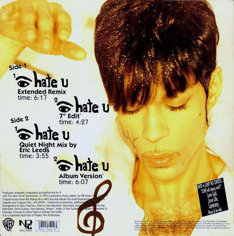 The Artist (Formerly Known As Prince) ‎– I Hate U (The Hate Experience) [VINTAGE]