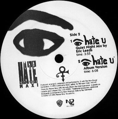 The Artist (Formerly Known As Prince) ‎– I Hate U (The Hate Experience) [VINTAGE]