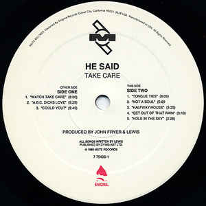 He Said ‎– Take Care [VINTAGE]