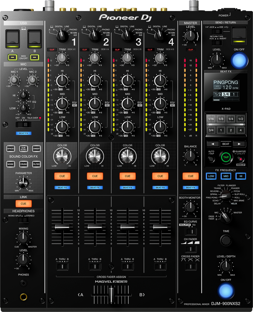 Pioneer 4-Channel Professional DJ mixer - DJM-900NXS2 – Spinster Pioneer 4-Channel Professional DJ mixer - DJM-900NXS2 – Spinster