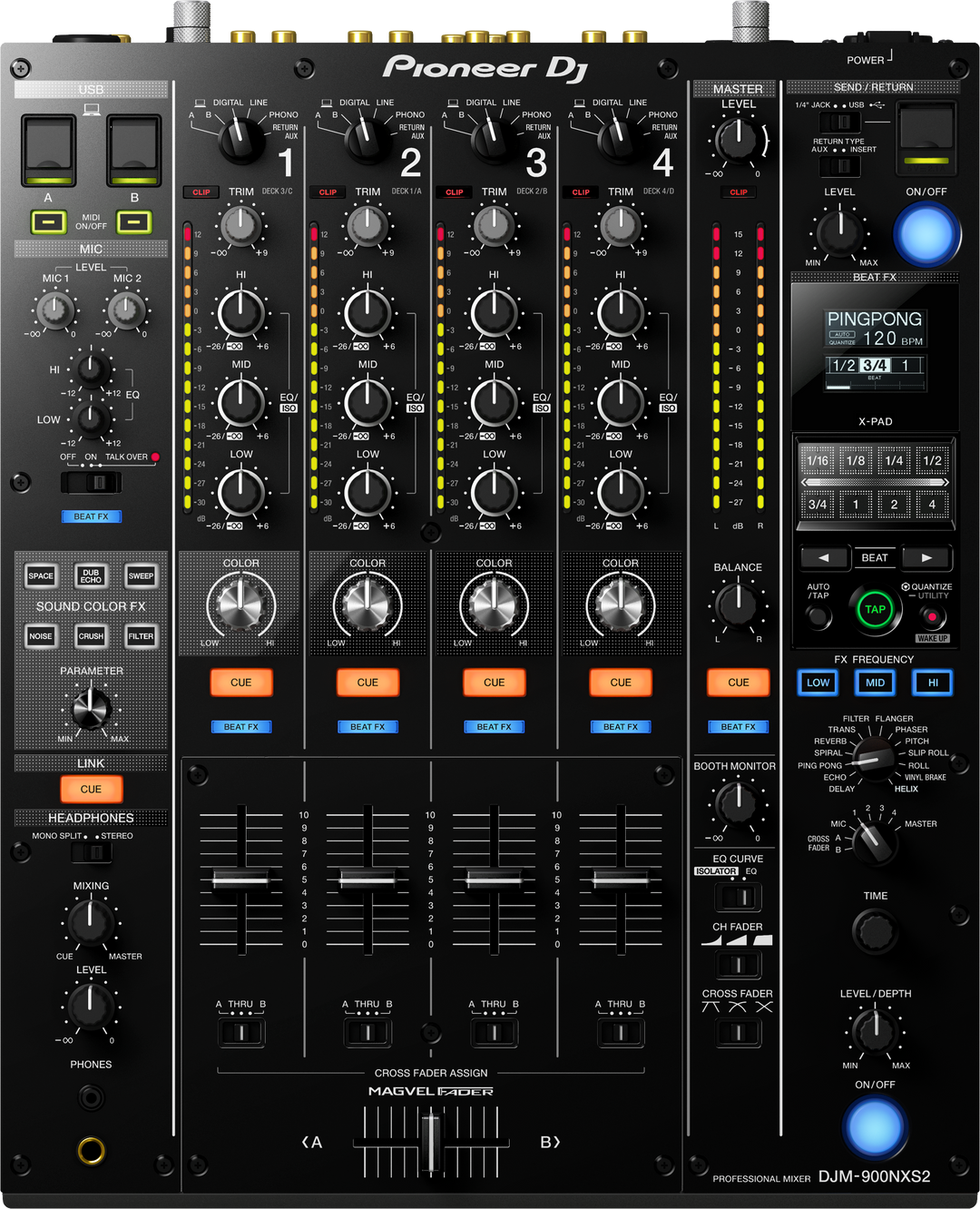 Pioneer DJミキサー DJ DJM-900NXS2 Pioneer 4-Channel Professional DJ mixer - DJM-900NXS2 – Spinster