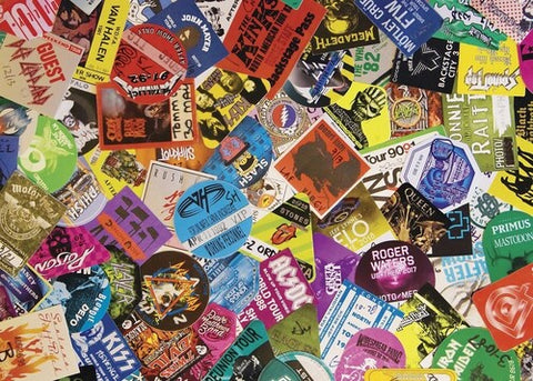 Concert Backstage Passes Collage 1000 Pc Jigsaw Puzzle (Large Item, Puzzle)